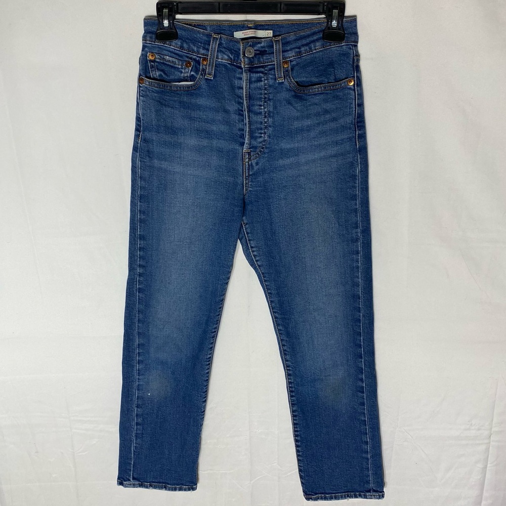 Levi's Med Wash High Rise Wedgie Straight Leg Jeans 27 Normcore Minimalism